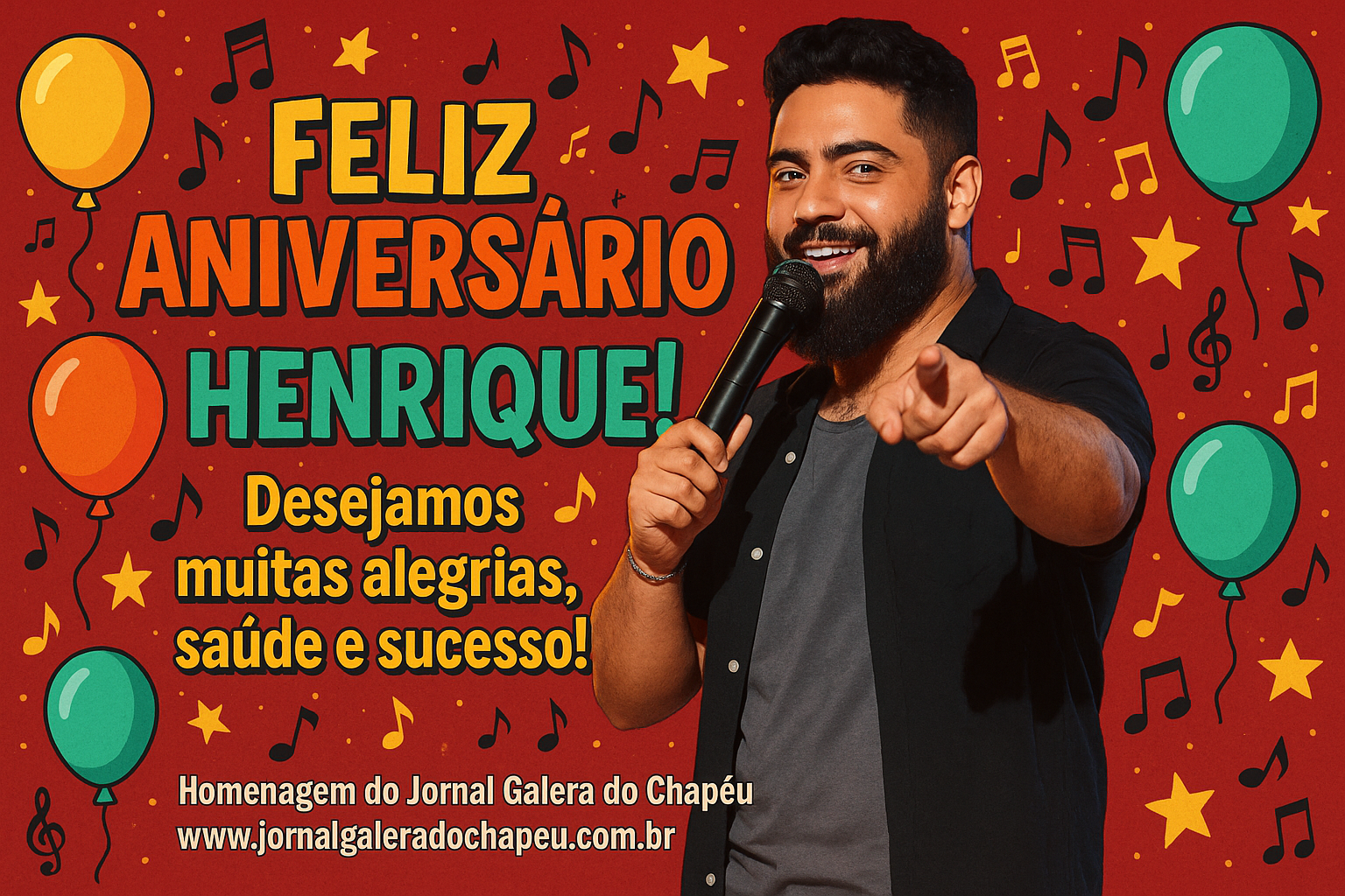 Henrique, da dupla Henrique & Juliano, celebra mais um ano de vida