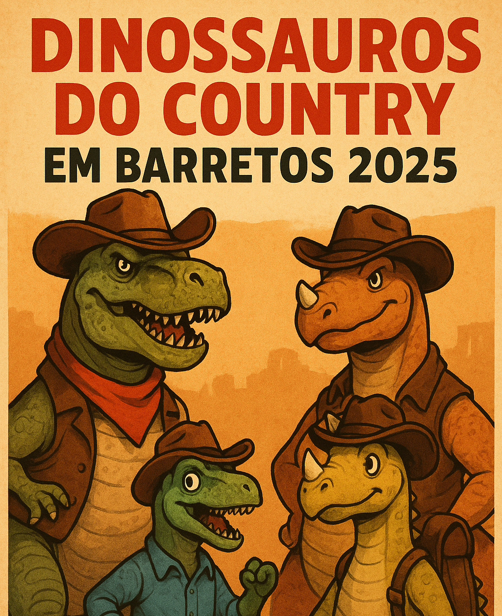 🦖💥 Os Dinossauros do Country marcando presença no maior rodeio do Brasil.  BARRETOS 2025!🌵🎶