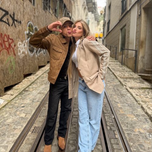 Manim Vaqueiro assume namoro com médica veterinária e influenciadora Luana Hildbrand em Lisboa